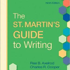 The St Martin's Guide to Writing 9th  9780312536121